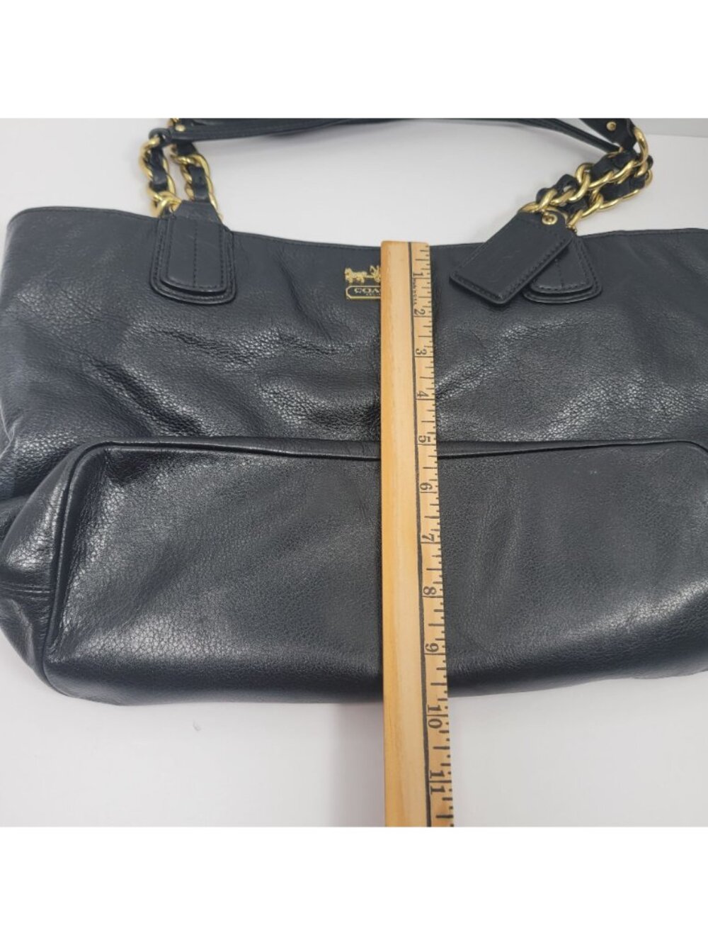 Coach Madison Women's Black Soft Leather Tote Bag H1294-20466 - Picture 10 of 11